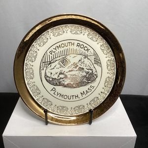 Vintage Plymouth Rock Souvenir Plate